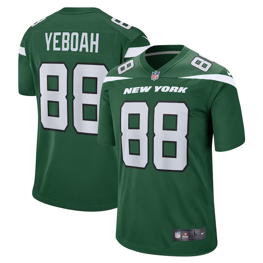 Men New York Jets #88 Kenny Yeboah Nike Gotham Green Game Player NFL Jersey